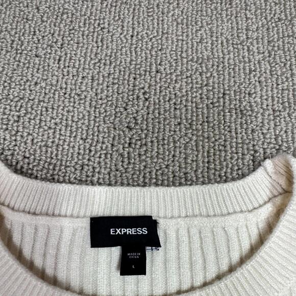 Express White Ribbed Sweater - Picture 10 of 11